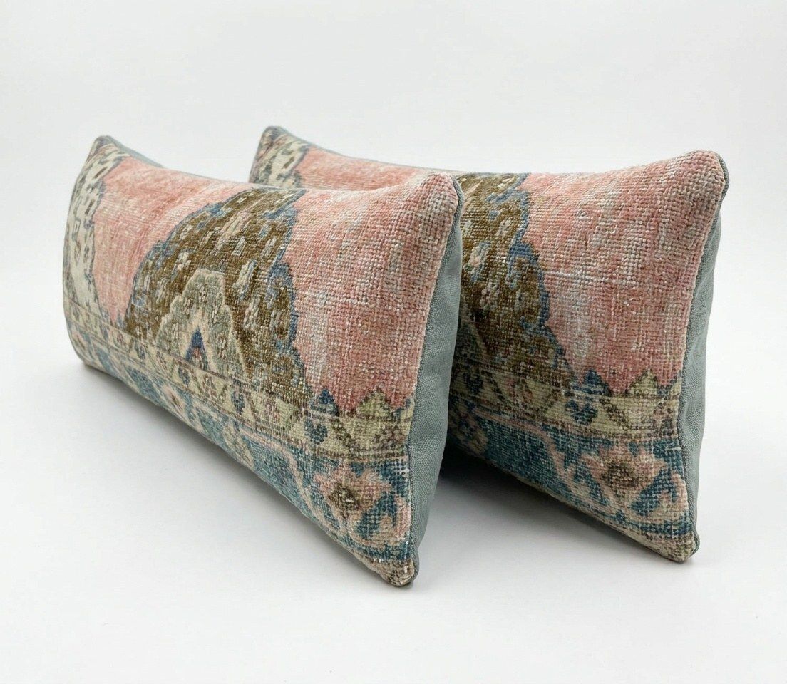 Housse de coussin bohème en kilim turc, 38 x 120 cm et 40 x 120 cm, lot de deux photo furniture