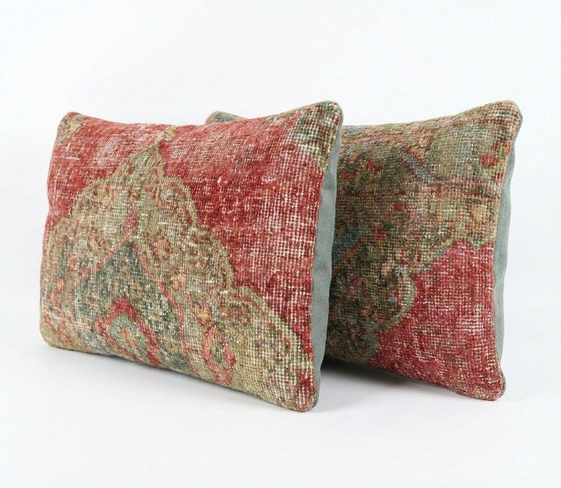 Turkische wollen lendenkussen hoes 40 x 60 cm, set van twee photo furniture