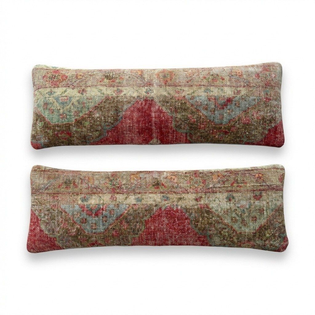 Turkse beddengoed vloerkleed kussenhoes 40 x 120 cm, set van twee