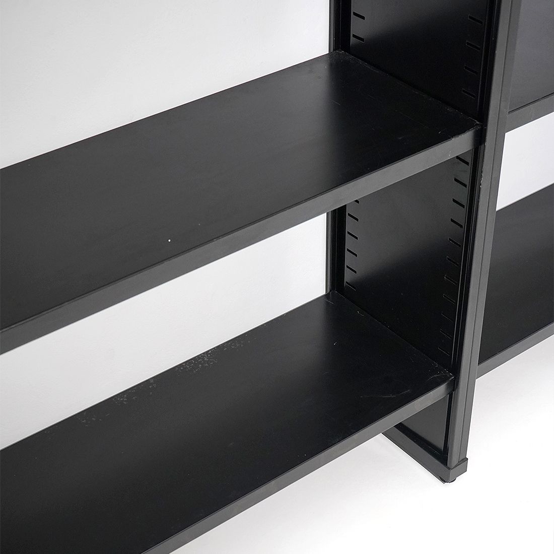 photo for sale Black Metal Bookcase, 1970s, Industrial