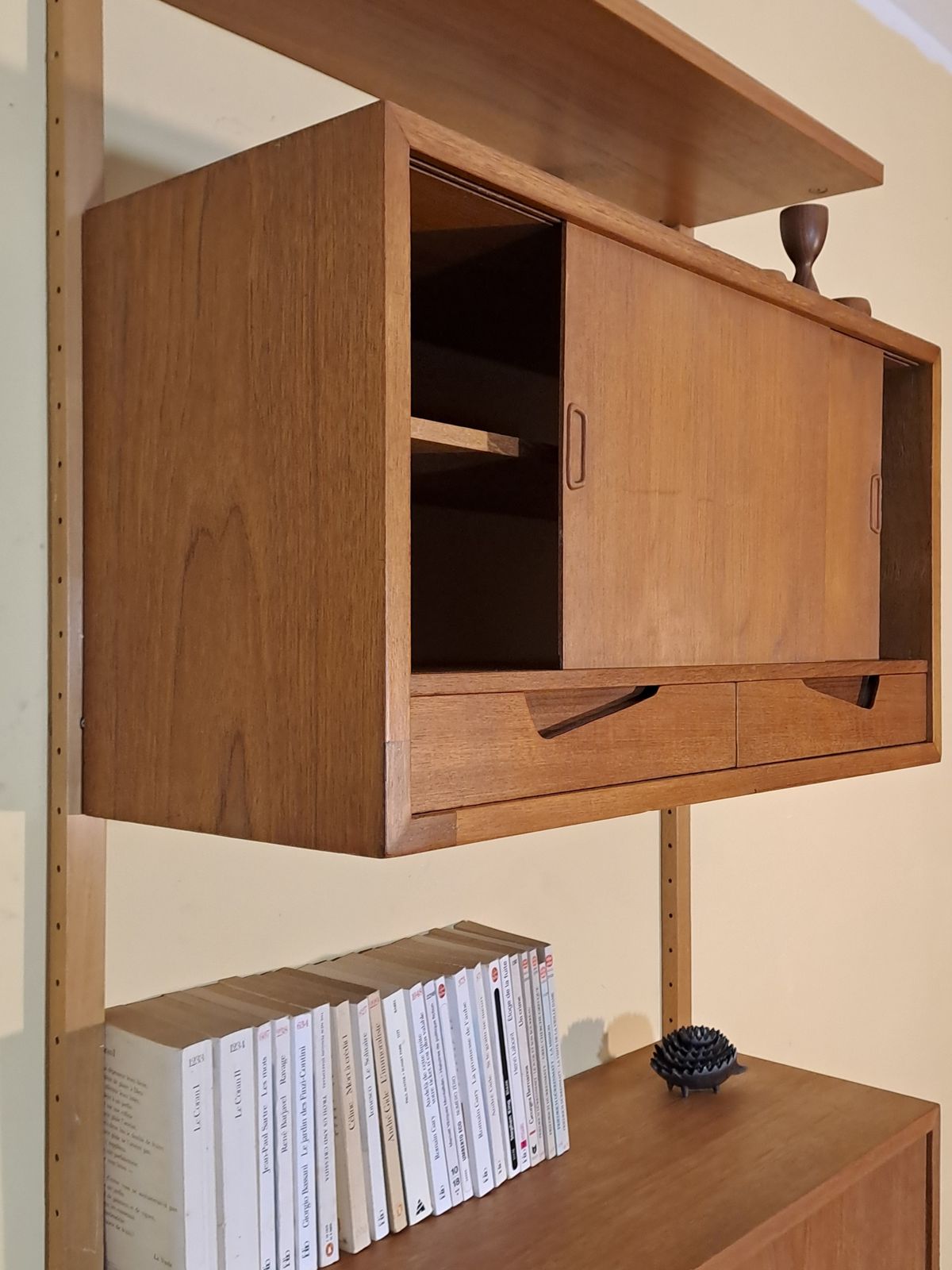 photo furniture Secretary Wall Unit In Teak By Kjell Riise, Scandinavian Mid Century 1960s