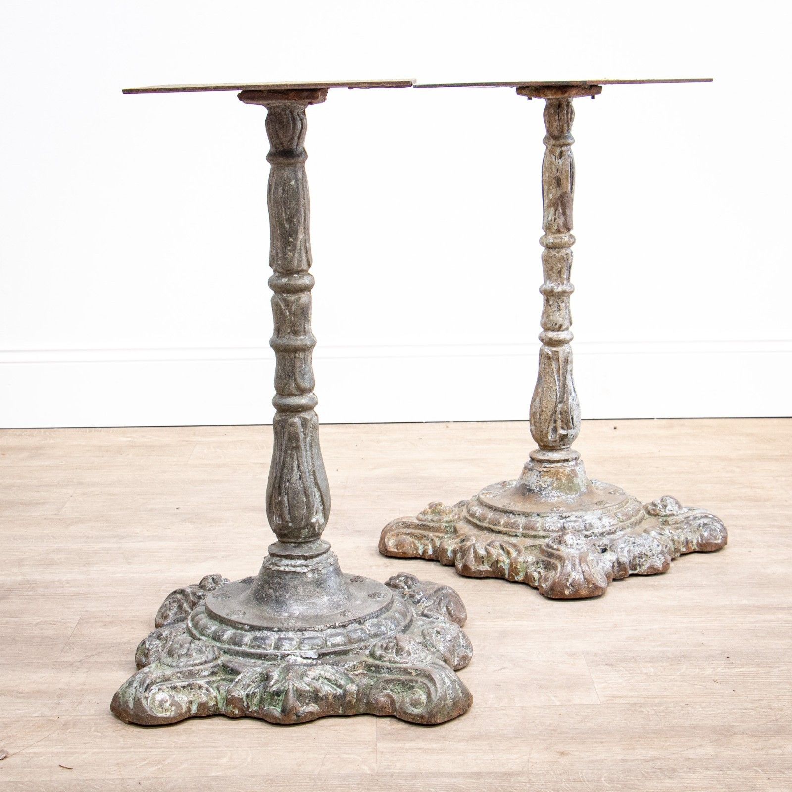Imposing Pair Of Heavy Cast Iron Plinths Or Bases photo for sale