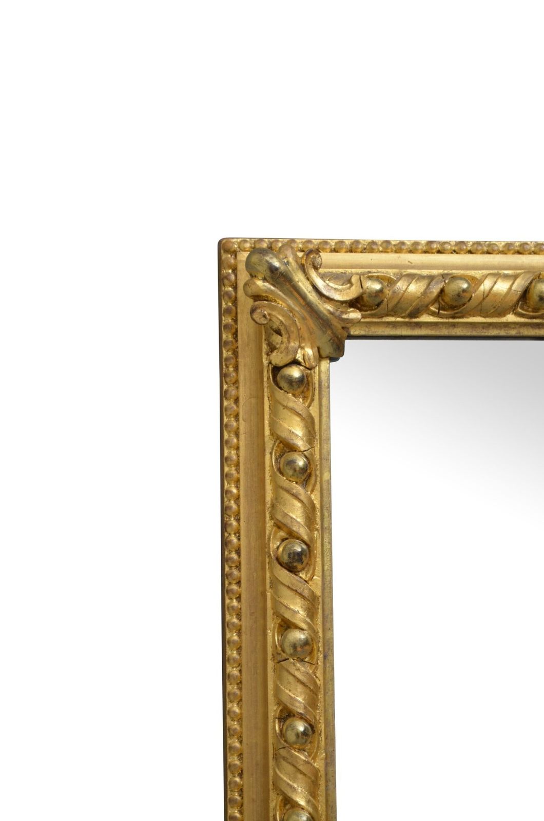 photo vinterior Antique Giltwood Overmantel Mirror With Original Gilt And Glass H83cm