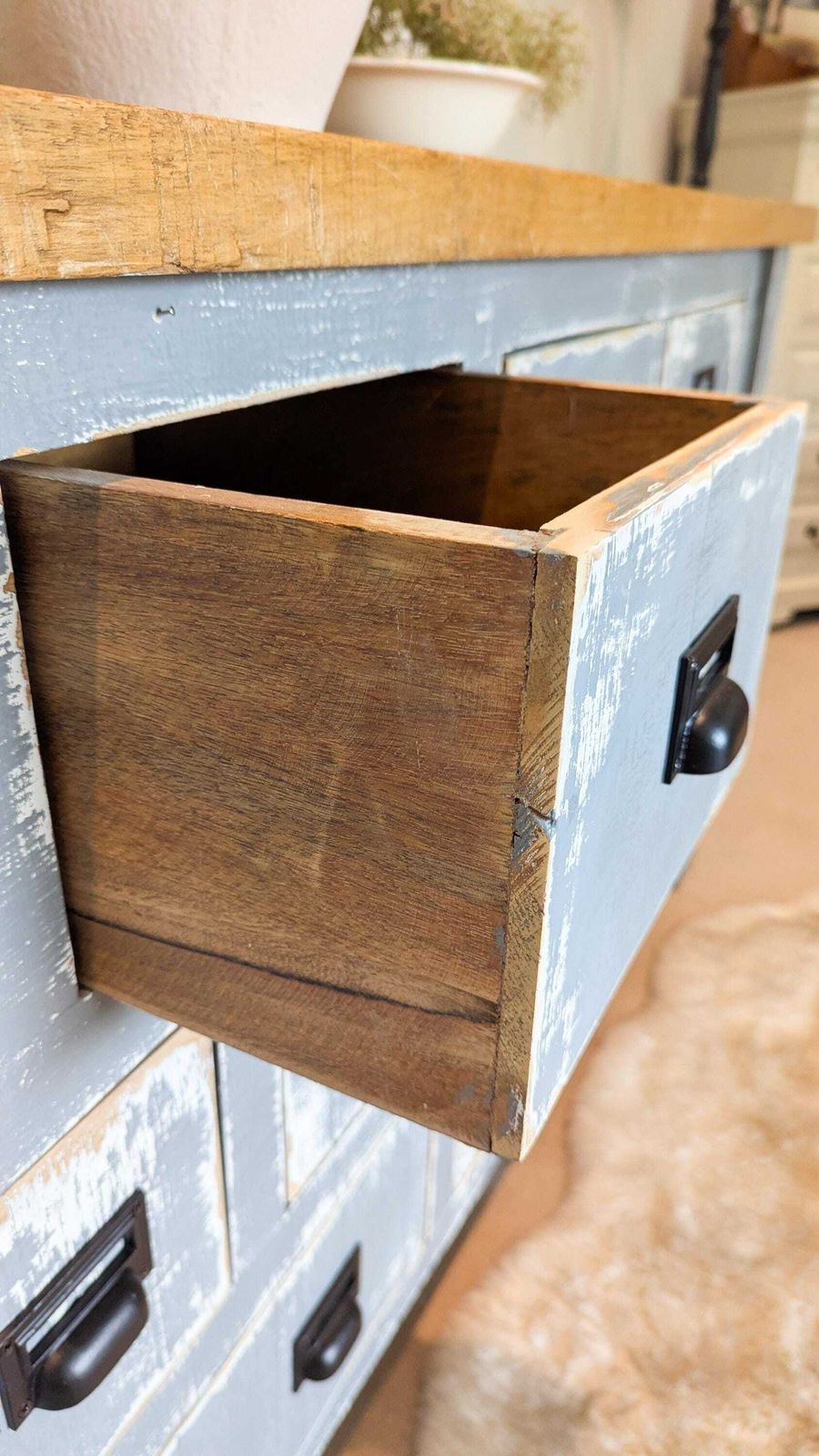 Large Industrial/Farmhouse Style Apothecary Chest Of Drawers photo Furniture