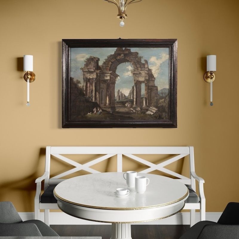 20e-eeuws Italiaans architectonisch capriccio-schilderij photo 2850.0
