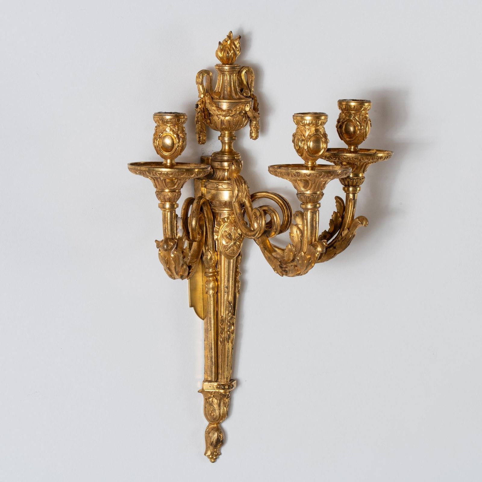 photo furniture Set Of Four Louis XV Ormolu Three Branch Wall Lights Circa 1770
