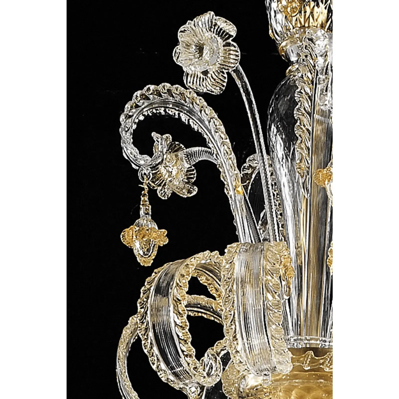 Imperial Style “Rigadin” Murano Glass Chandelier In Venetian Design photo vinterior