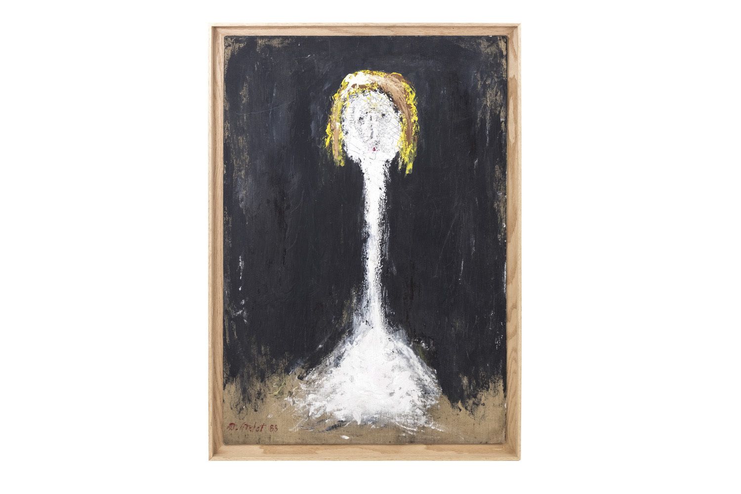 Marcel Mulot, Woman Portrait, Gouache On Canvas, 1988