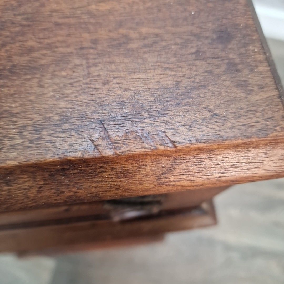 photo for sale Antique Edwardian Coal Purdonium Cabinet Scuttle Wooden Mahogany Bedside Table
