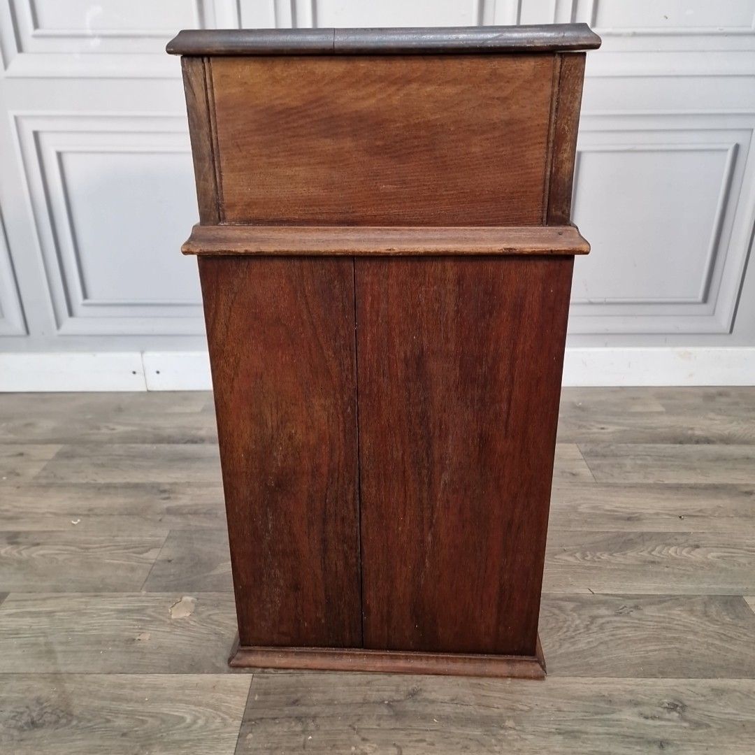photo vinterior Antique Edwardian Coal Purdonium Cabinet Scuttle Wooden Mahogany Bedside Table