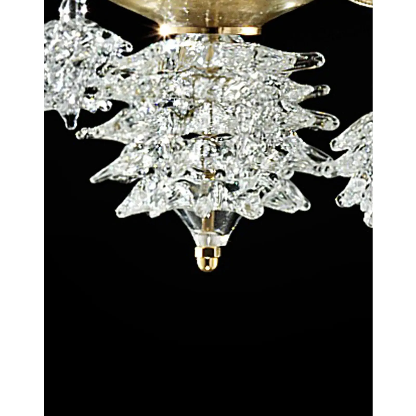 Modern Venetian “Rostrato” Murano Glass Chandelier photo for sale