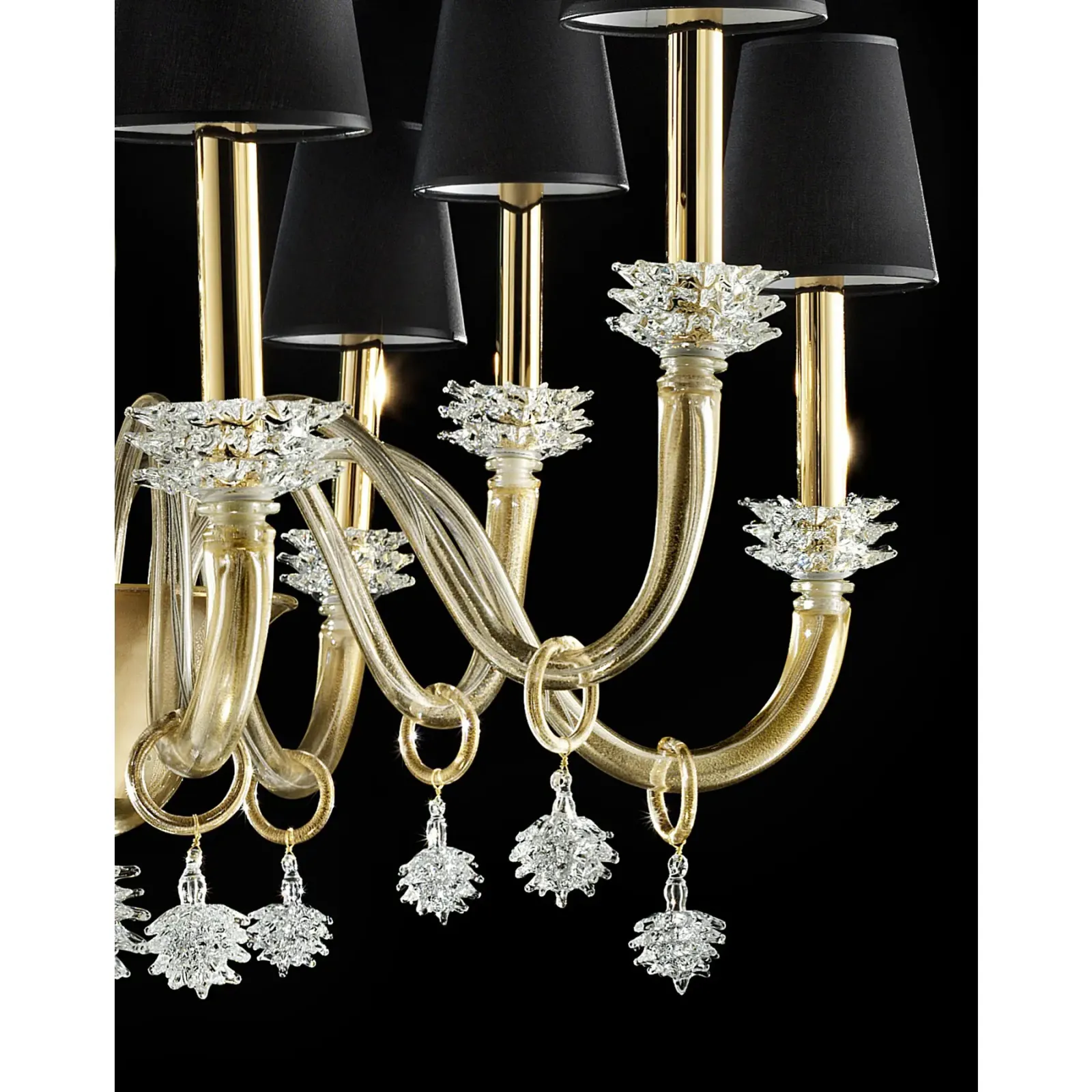 Modern Venetian “Rostrato” Murano Glass Chandelier photo 21088.0