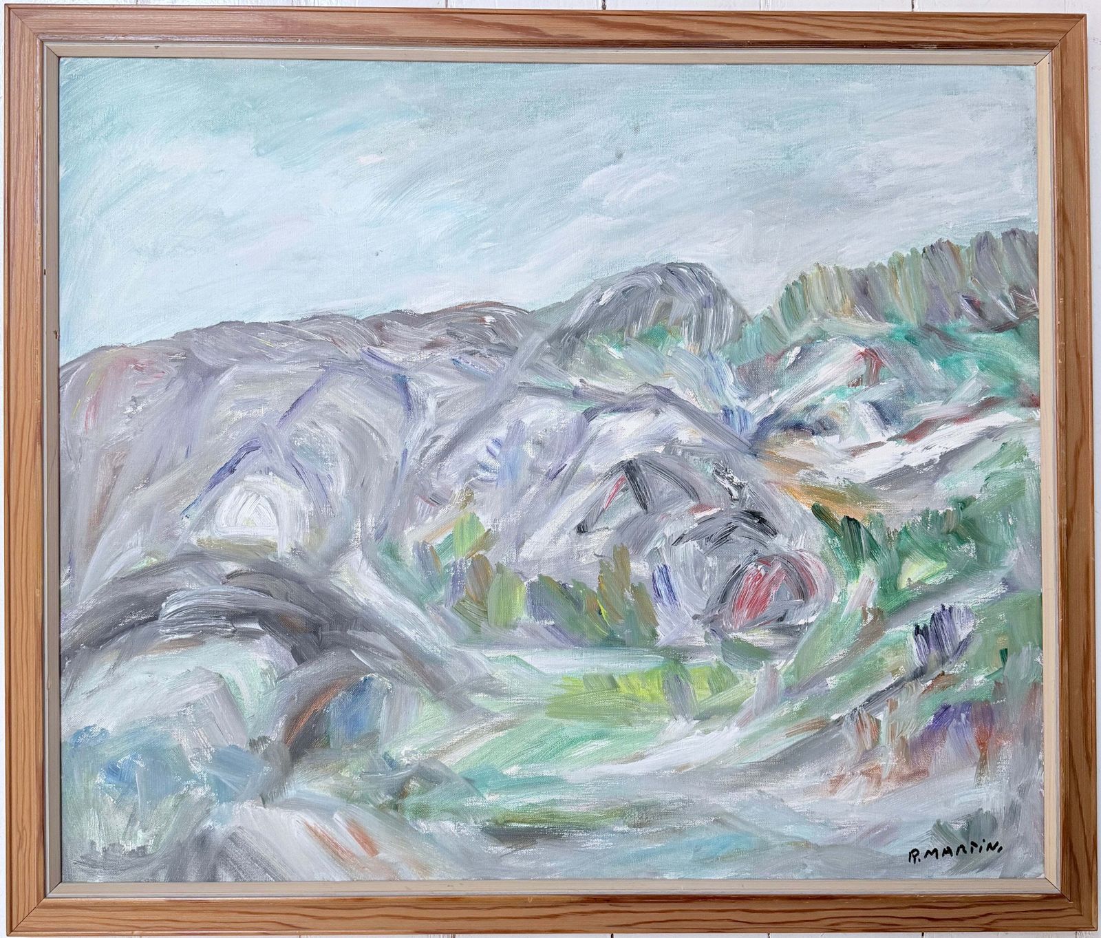 Granite Hills. Vintage Zweeds olieverfschilderij van Yrjö Edelmann