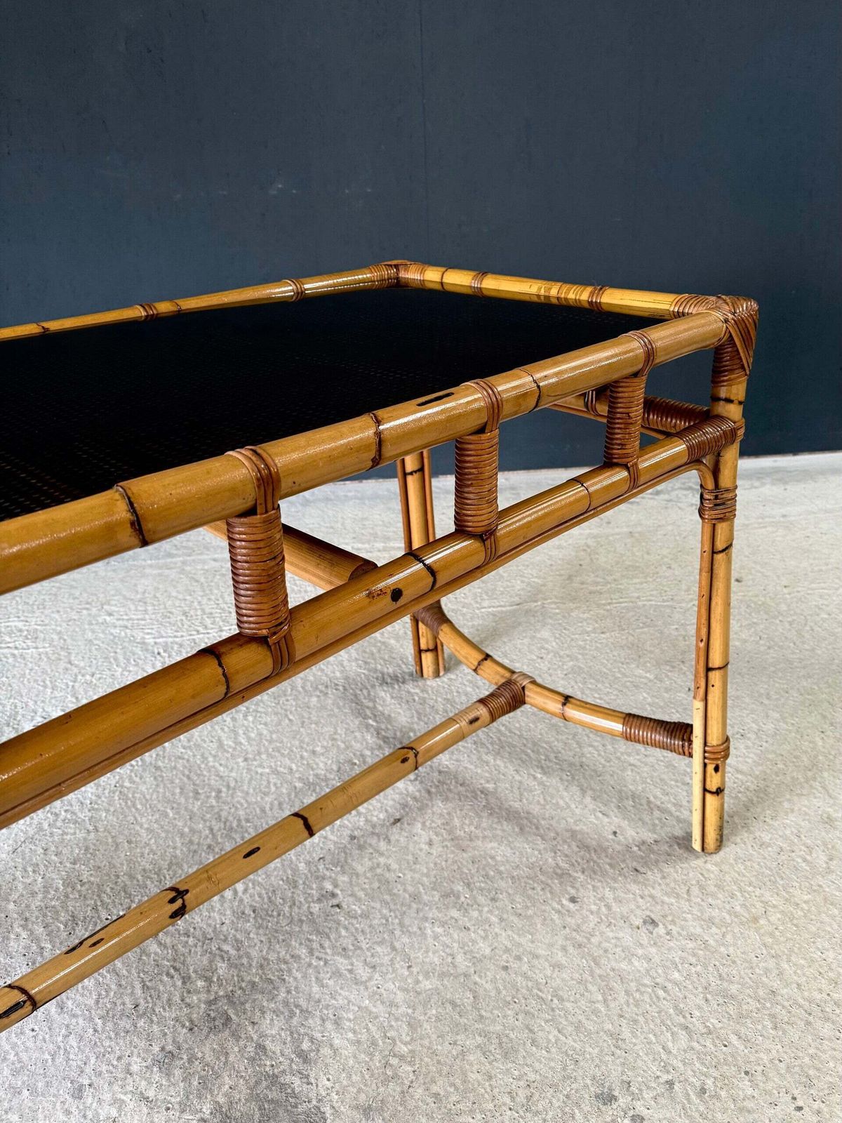 photo for sale Boho Design Bamboo Console Side Table, jaren 1960, Italië