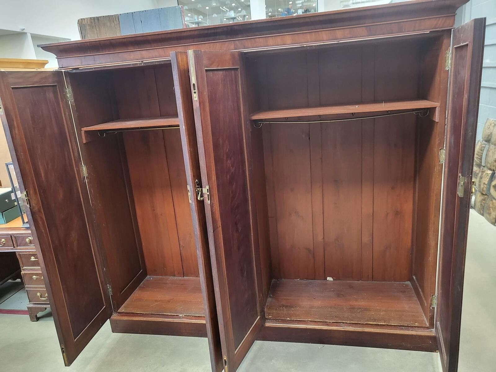Antique 4 Door Mahogany Breakdown Wardrobe Bedroom photo furniture
