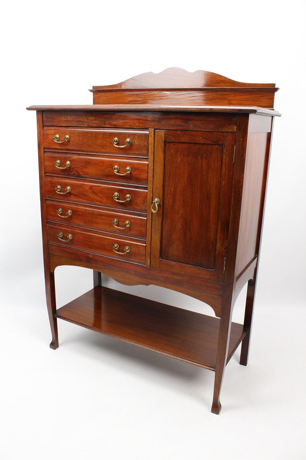 Antique Edwardian Mahogany Music Cabinet photo furniture