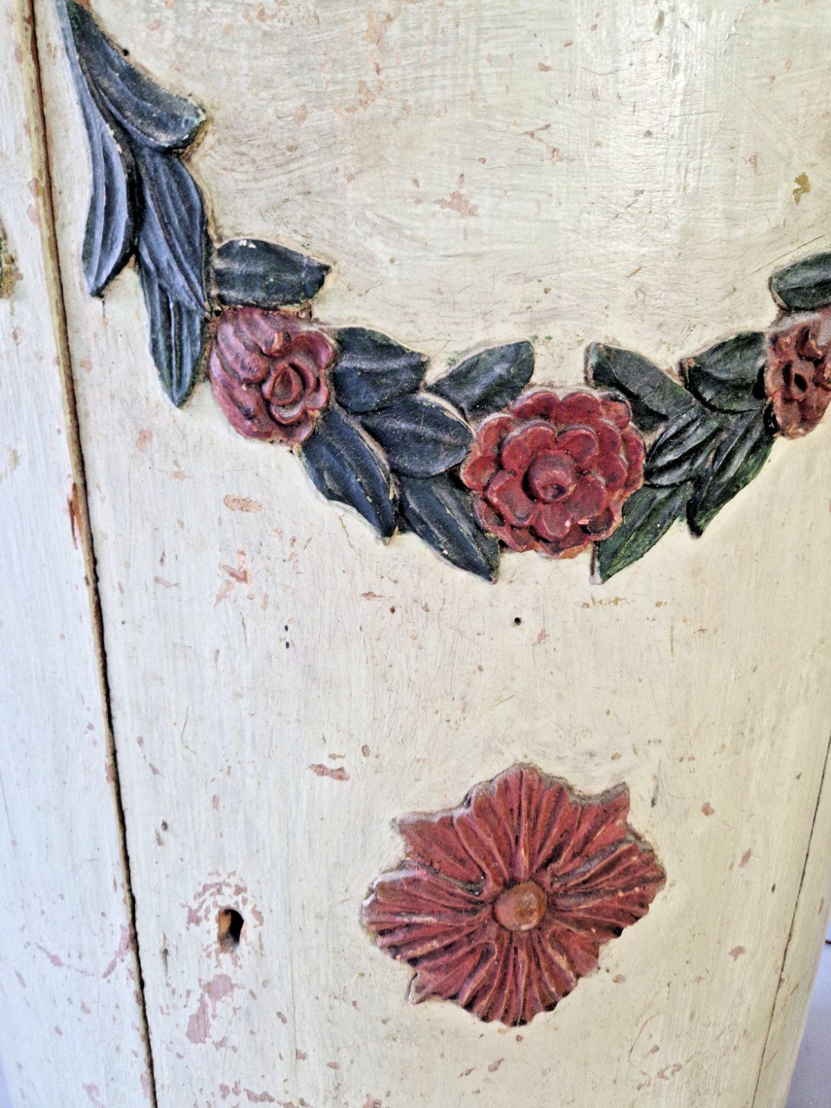 Furniture Antique 18th Century Hand Painted Drum Cupboards  Italian 1760 Chateau Furniture photo