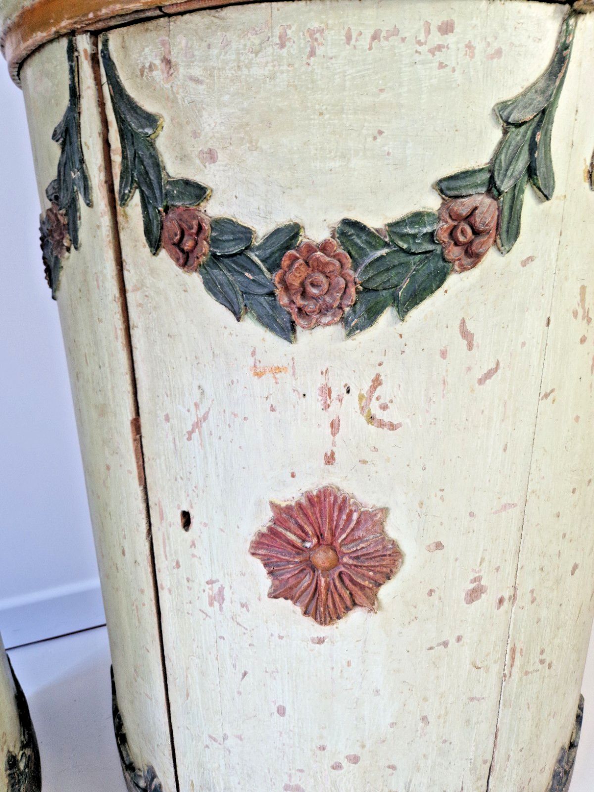 1950.0 Antique 18th Century Hand Painted Drum Cupboards  Italian 1760 Chateau Furniture photo