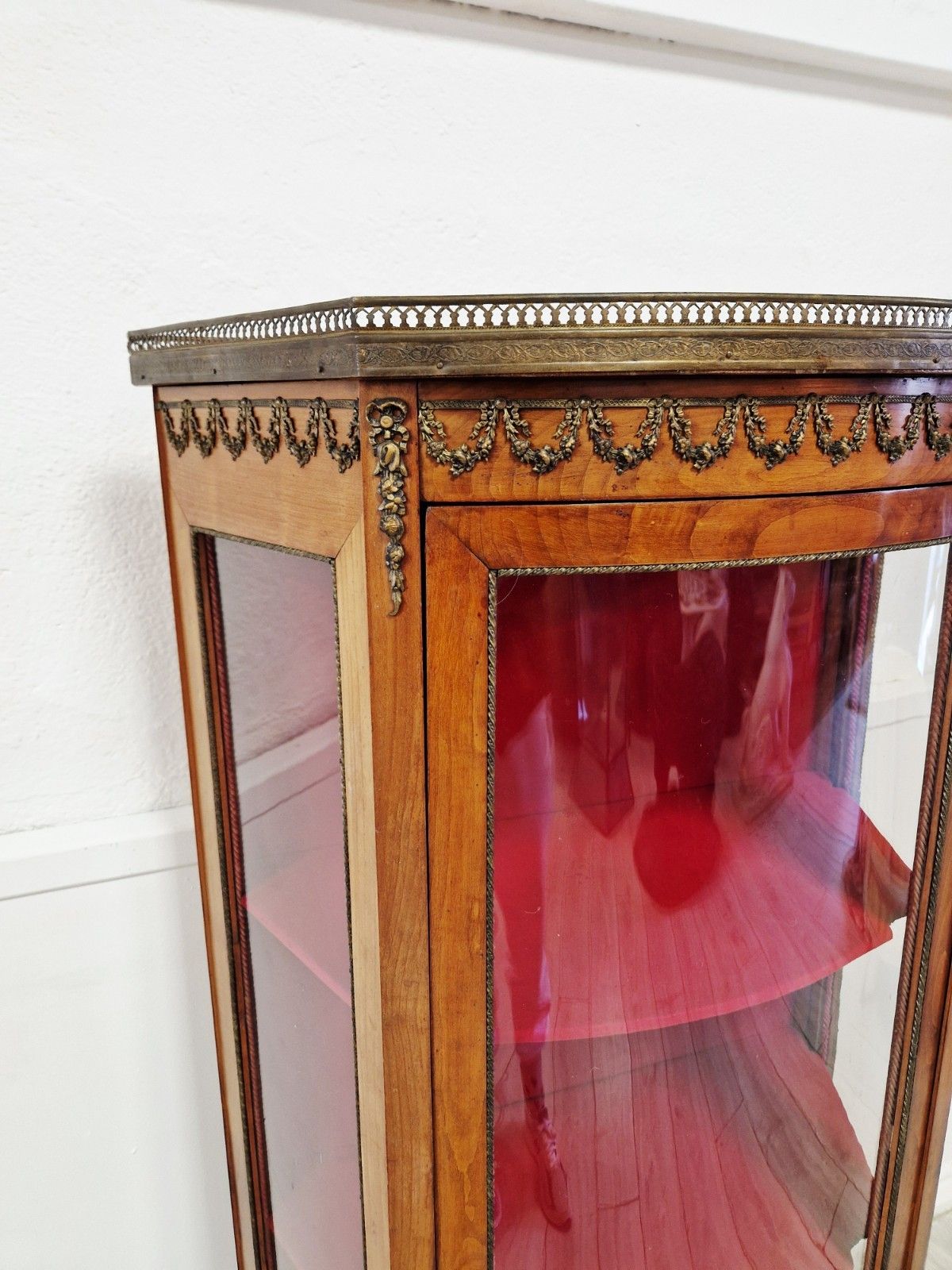 Antique French Louis XVI Style Vitrine Chateau China Cabinet photo 995.0
