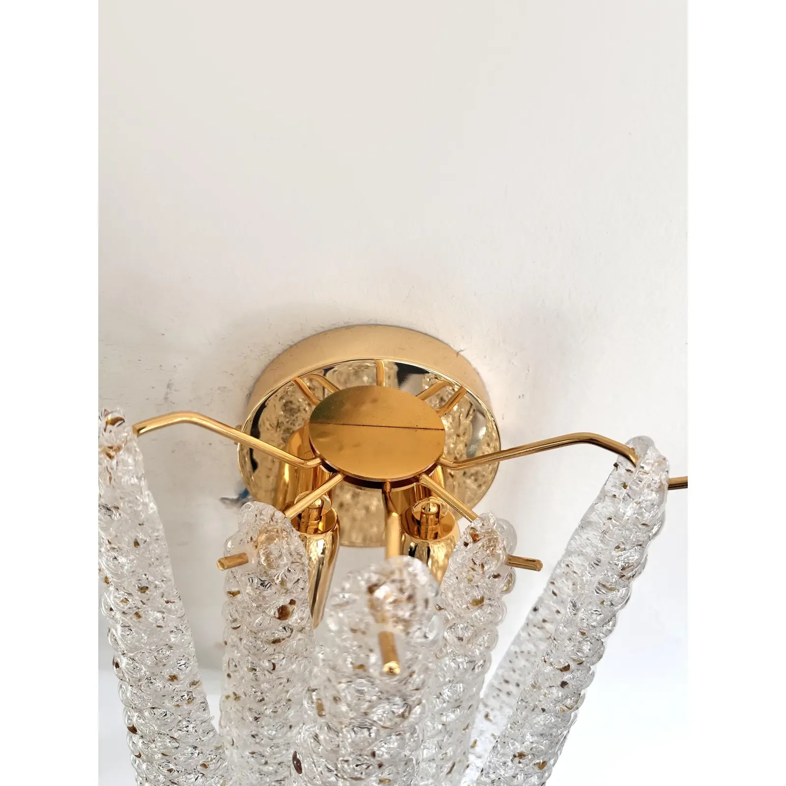 Contemporary Gold Murano Glass “Conchiglie” Wall Sconce Lot Of 4 photo Lighting