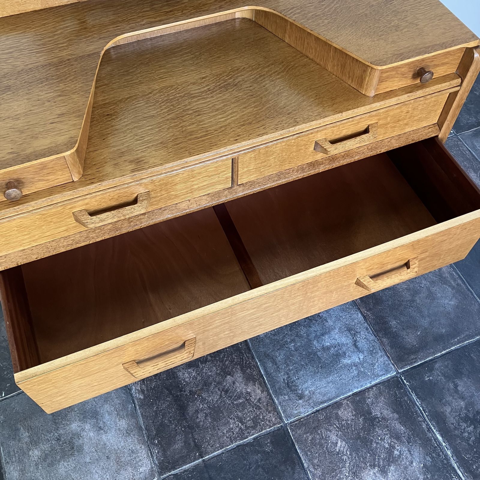 photo vinterior Refurbished 1950's Mid Century Modern E Gomme G Plan Oak Brandon Dressing Table; Danish Style