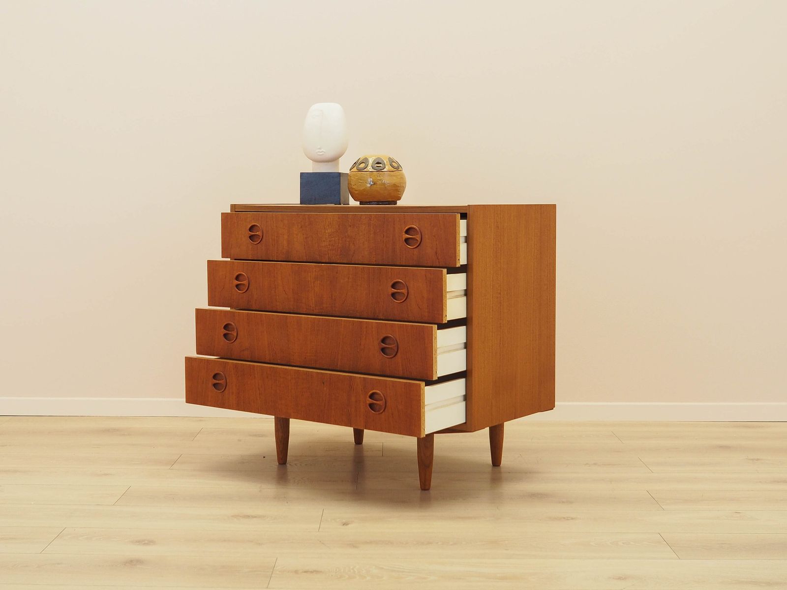 Teakhouten ladekast, Deens design, ca. jaren 1970, gemaakt in Denemarken photo Meubels
