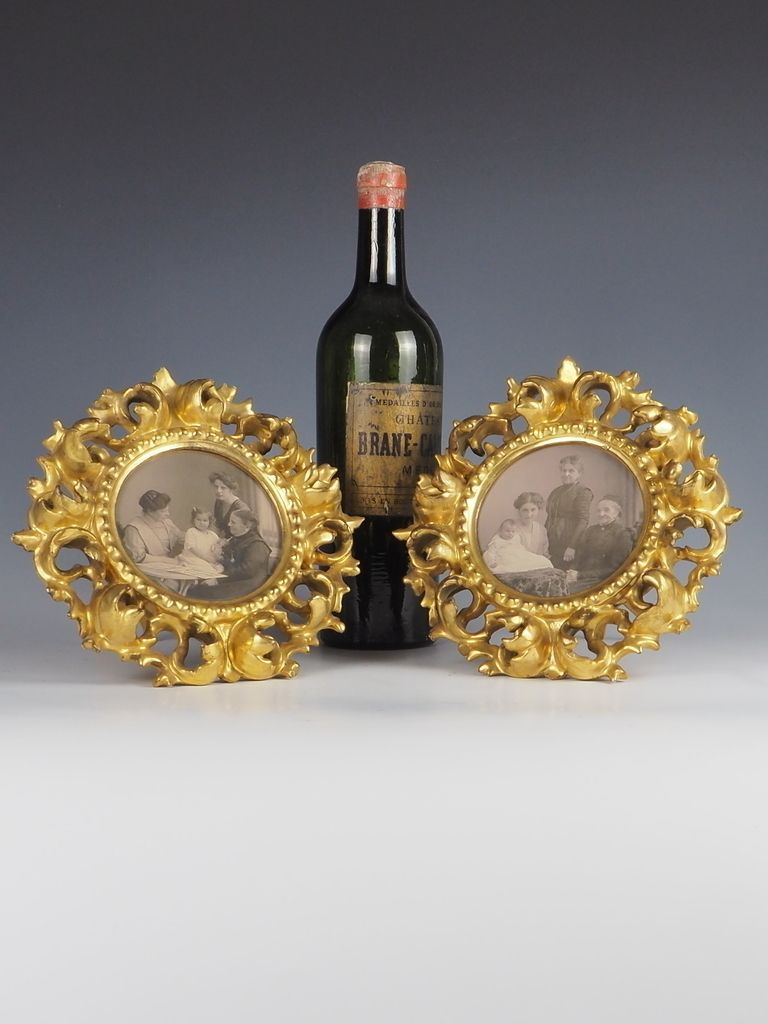 Antique Fine Carved Giltwood Florentine Photo Frames (Pair) photo Home Decor