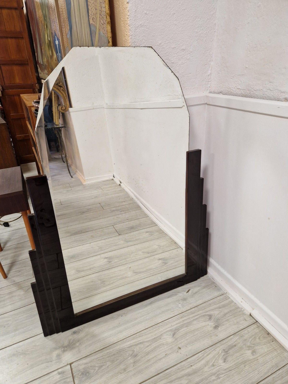 Mid Century Art Deco Over Mantle Mirror 1940s Retro Decor photo Home Decor