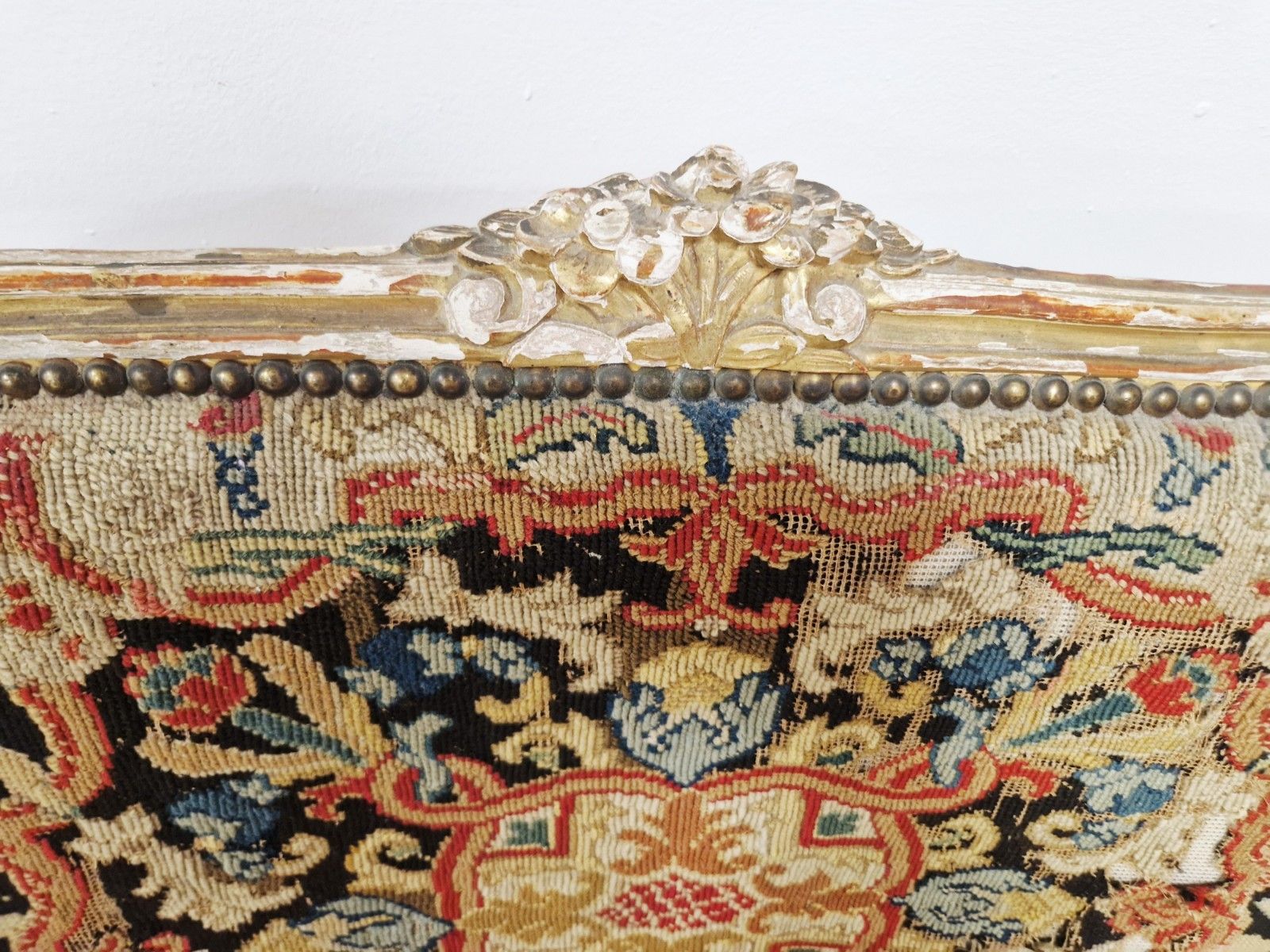 Antique French Sofa Louis XV Style With Tapestry Chateau Furniture photo Furniture