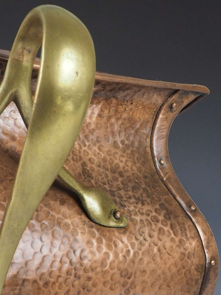 Art Nouveau Copper Planter / Jardinere / Fireside Bucket photo buy