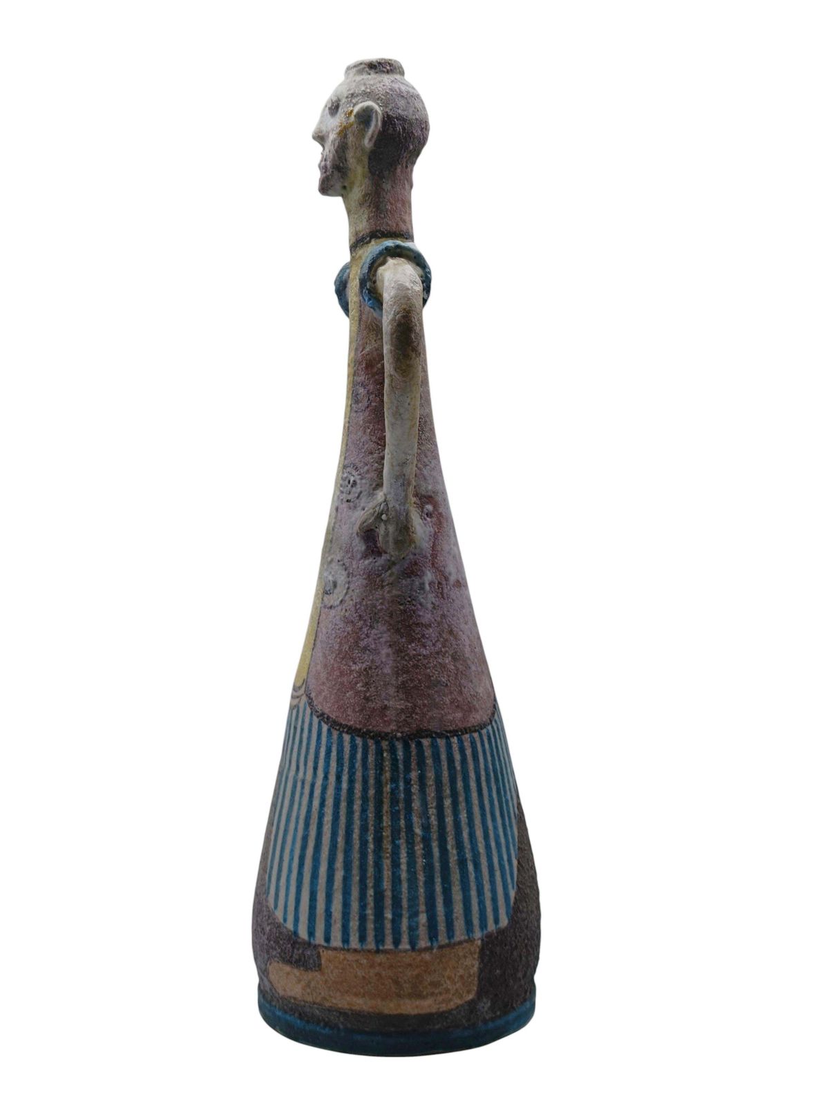 C.A.S. Vietri Figurative Ceramic Vase With Lugs, Italy 1960s photo furniture