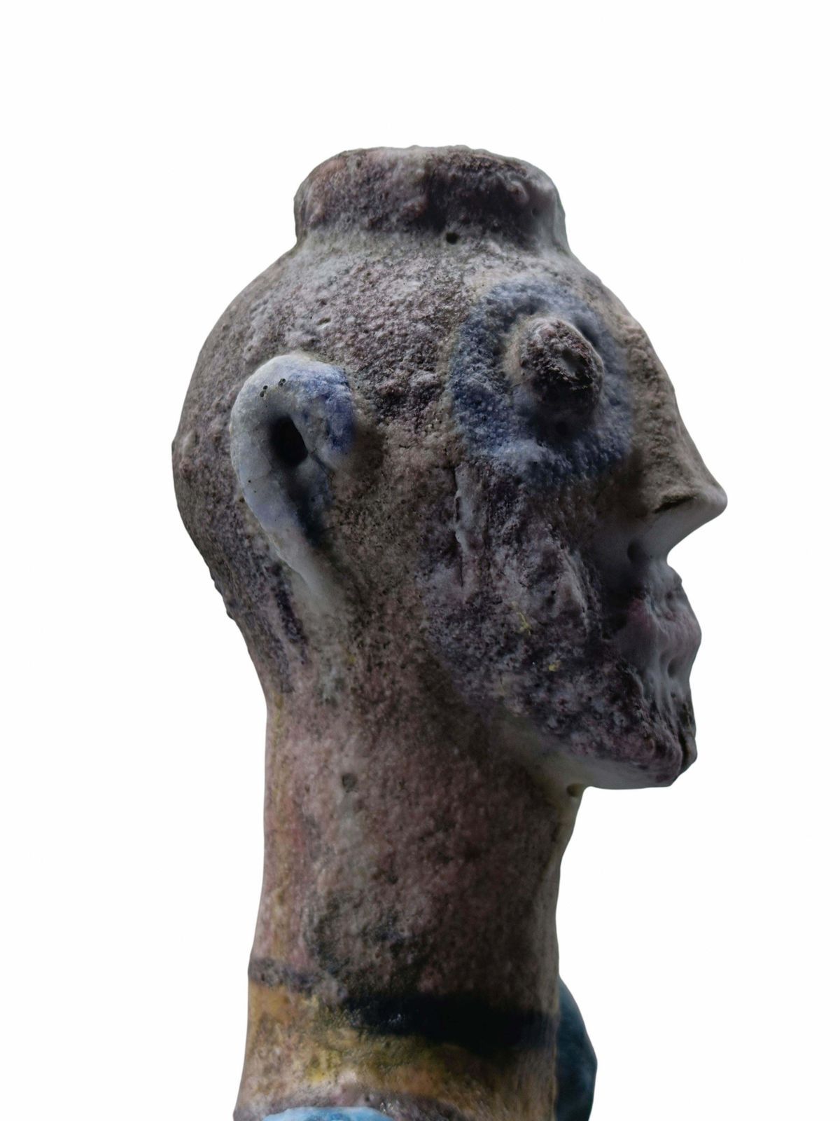 C.A.S. Vietri Figurative Ceramic Vase With Lugs, Italy 1960s photo vinterior
