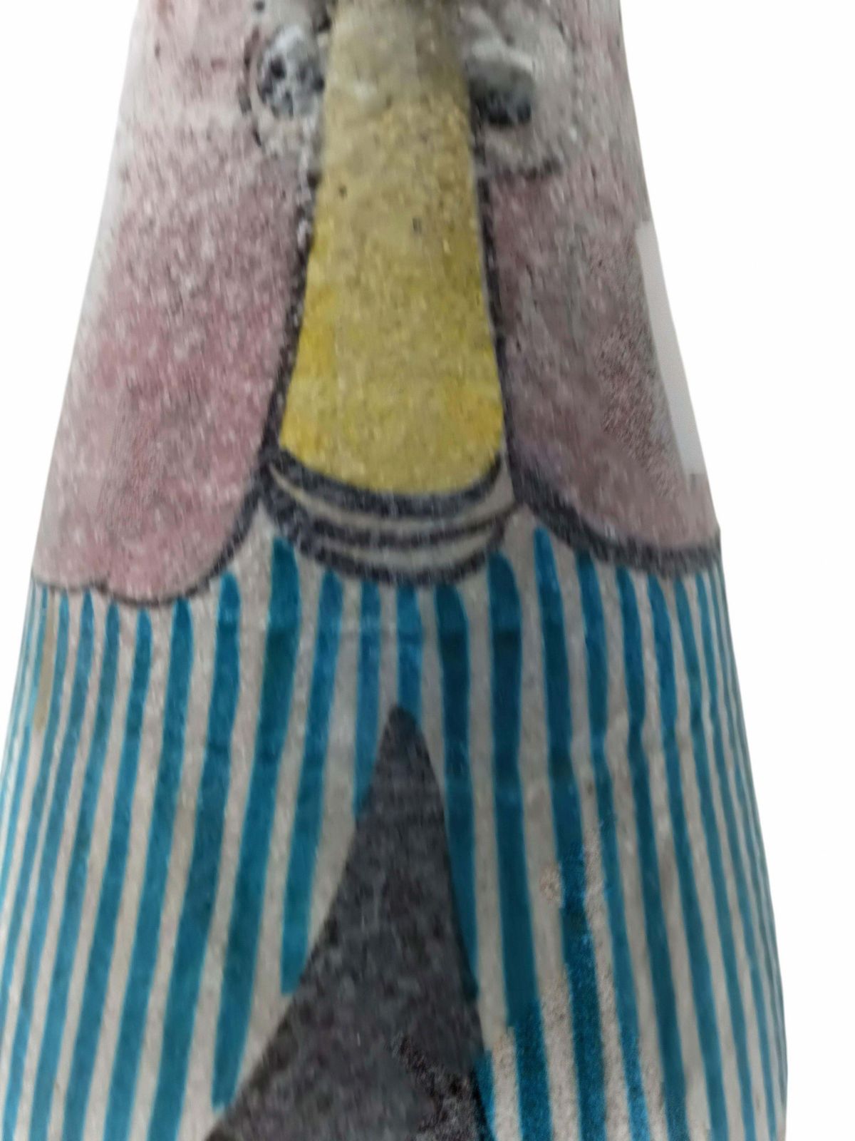 C.A.S. Vietri Figurative Ceramic Vase With Lugs, Italy 1960s photo vintage
