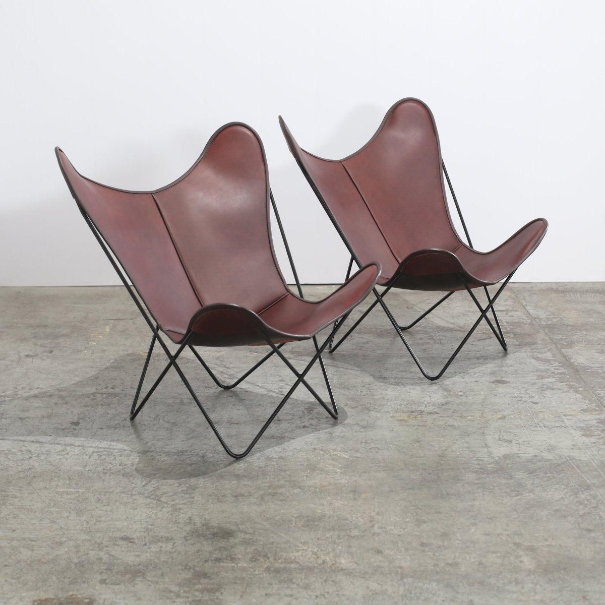 1806.0 Bkf Butterfly Chairs By Jorge Ferrari Hardoy, Set Of Two photo