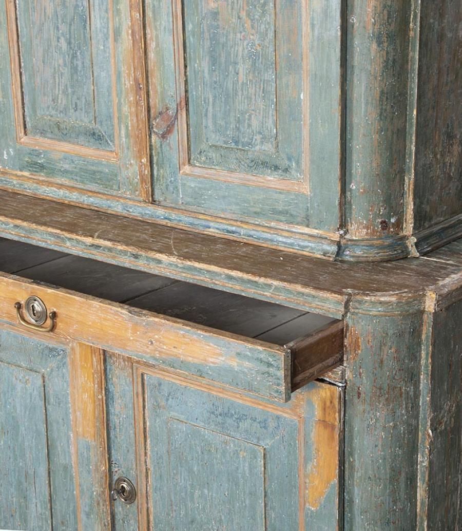 photo furniture 19th Century Provincial Rococo Cabinet In Rare To Find Original Paint
