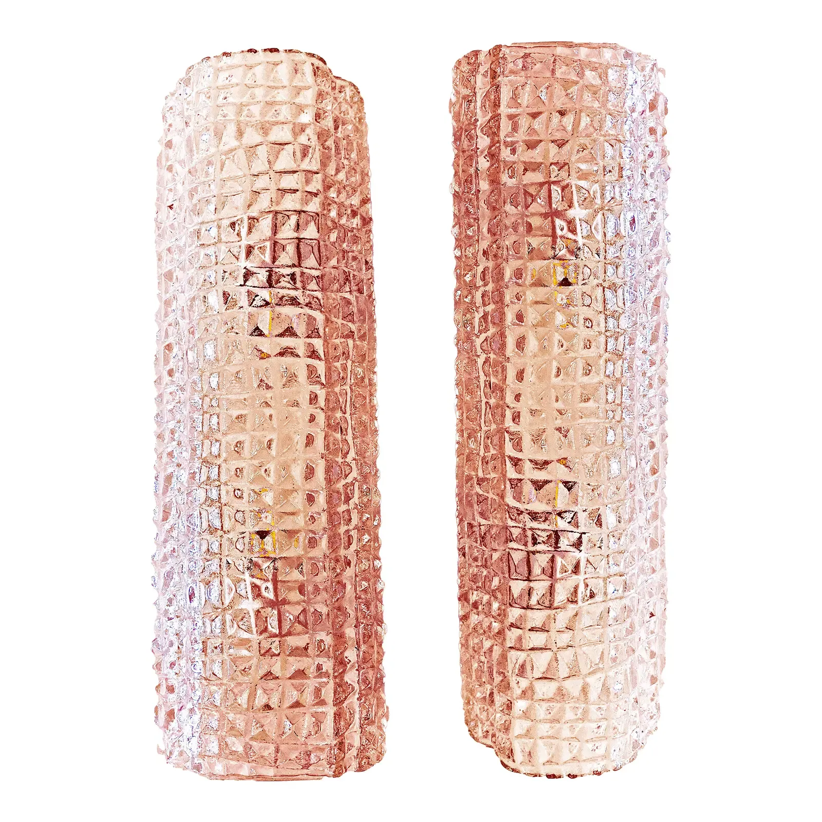 Italian Murano Glass Pink “Cocodrile” Wall Sconces In Modern Organic Lot Of 4 photo furniture