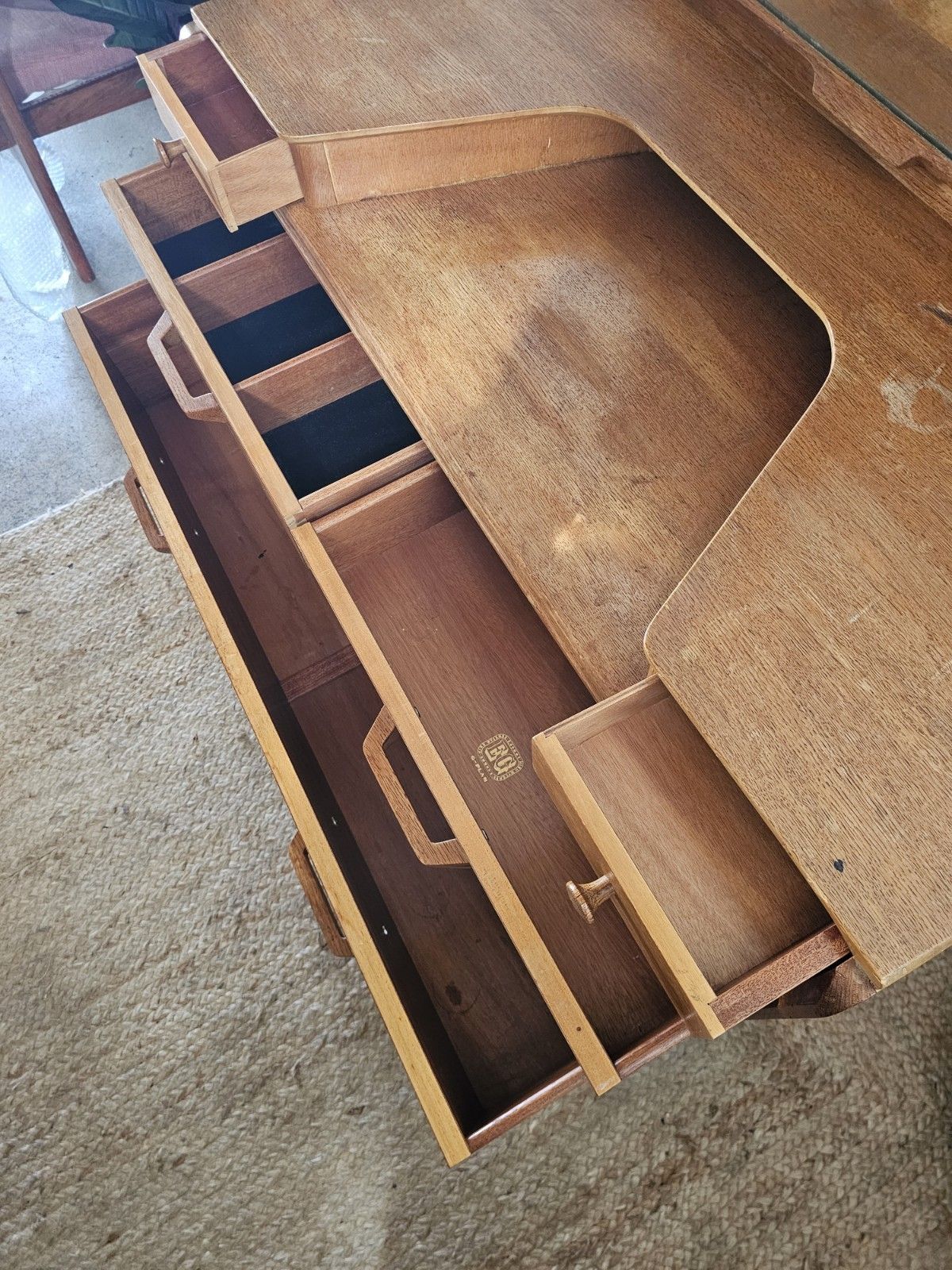 G Plan Dressing Table 1950s Mid Century Brandon Vintage Light Oak Retro Delivery photo 265.0