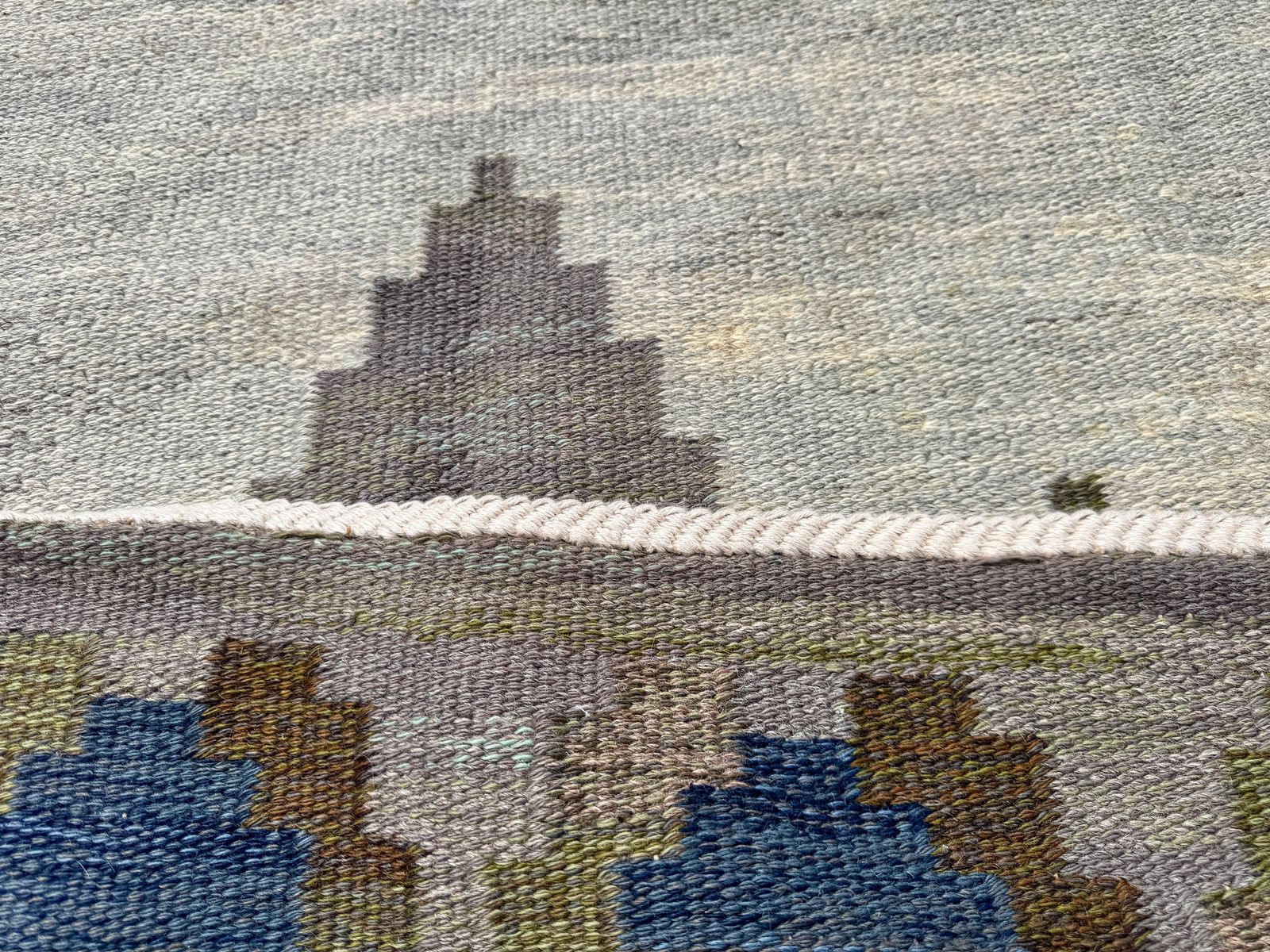 photo vinterior 1950s Swedish Flatweave Rug By Judith Johansson
