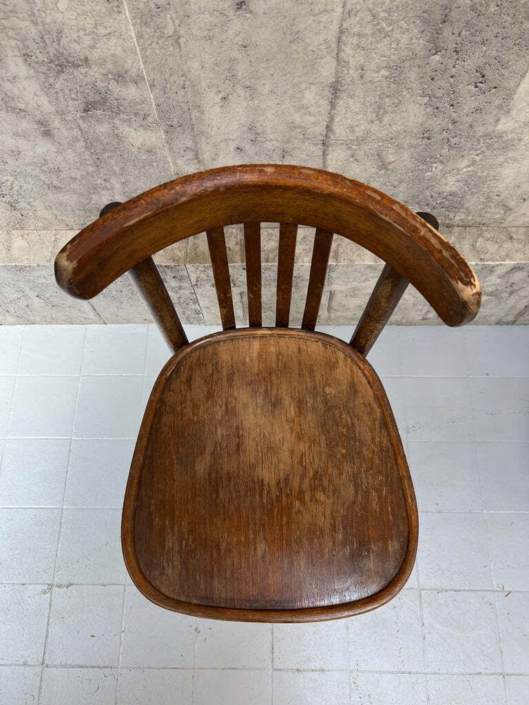 Set Of 27 Bentwood Saddle Back Bistro Chairs photo furniture