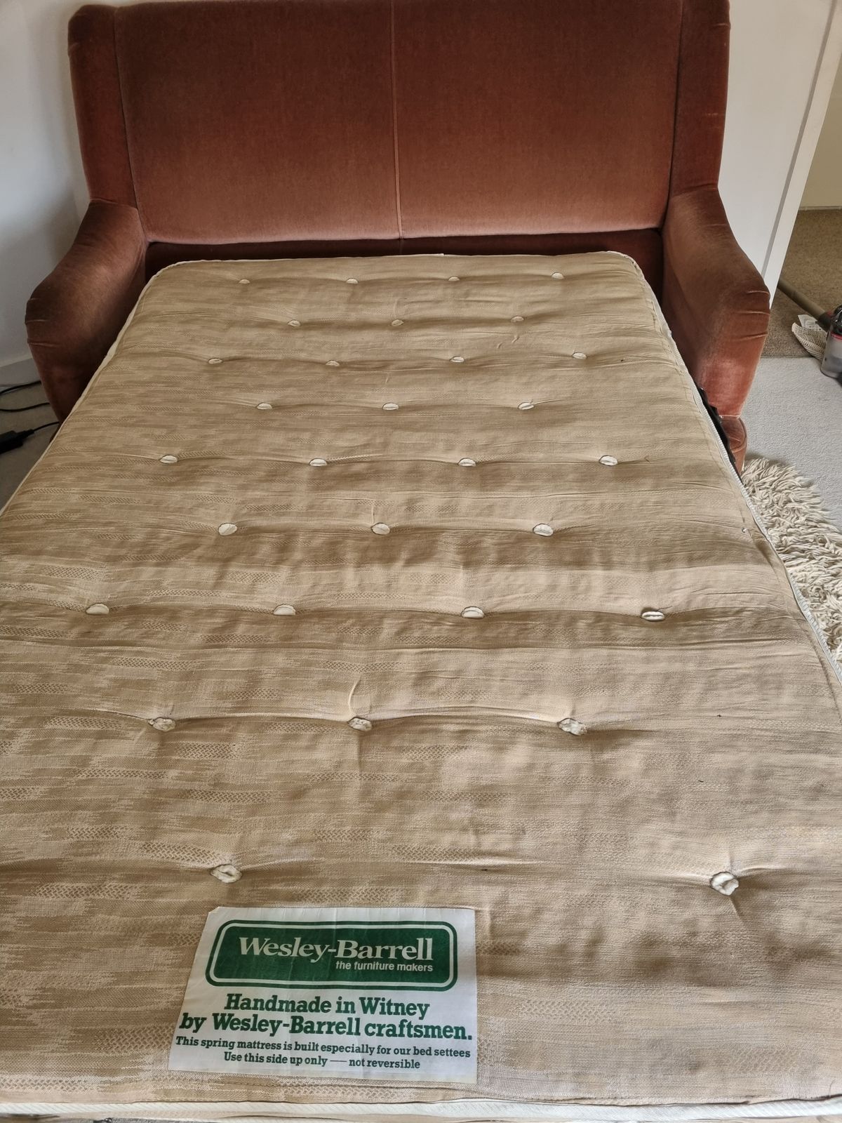 Hand Made Sofa By Wesleybarrel, Which Converts Into Convenient Sleeping Forguests.Buy A Piece Of Historic  Craftmanship photo for sale