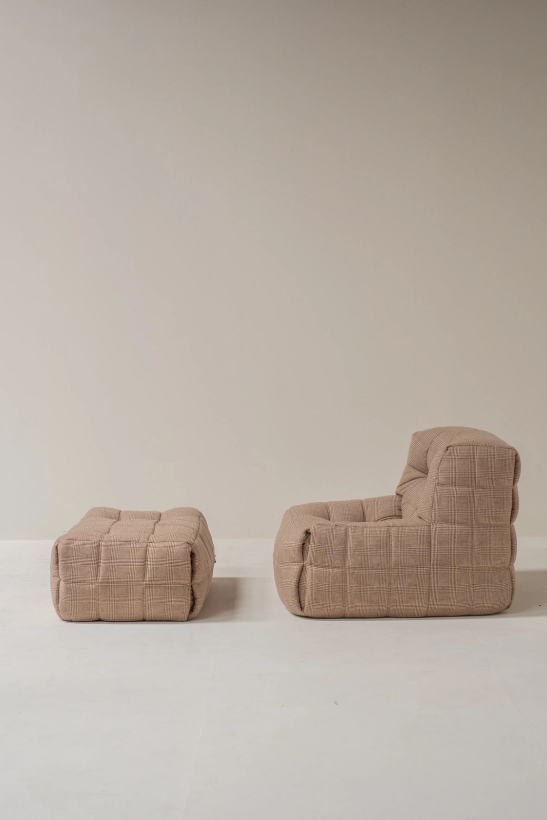Michel Ducaroy Kashima Lounge Chair And Pouf For Ligne Roset, France 1970s photo 3618.0