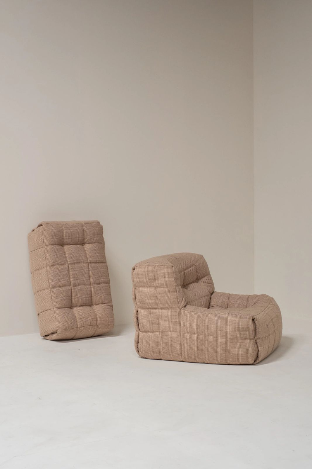 Michel Ducaroy Kashima Lounge Chair And Pouf For Ligne Roset, France 1970s photo vintage
