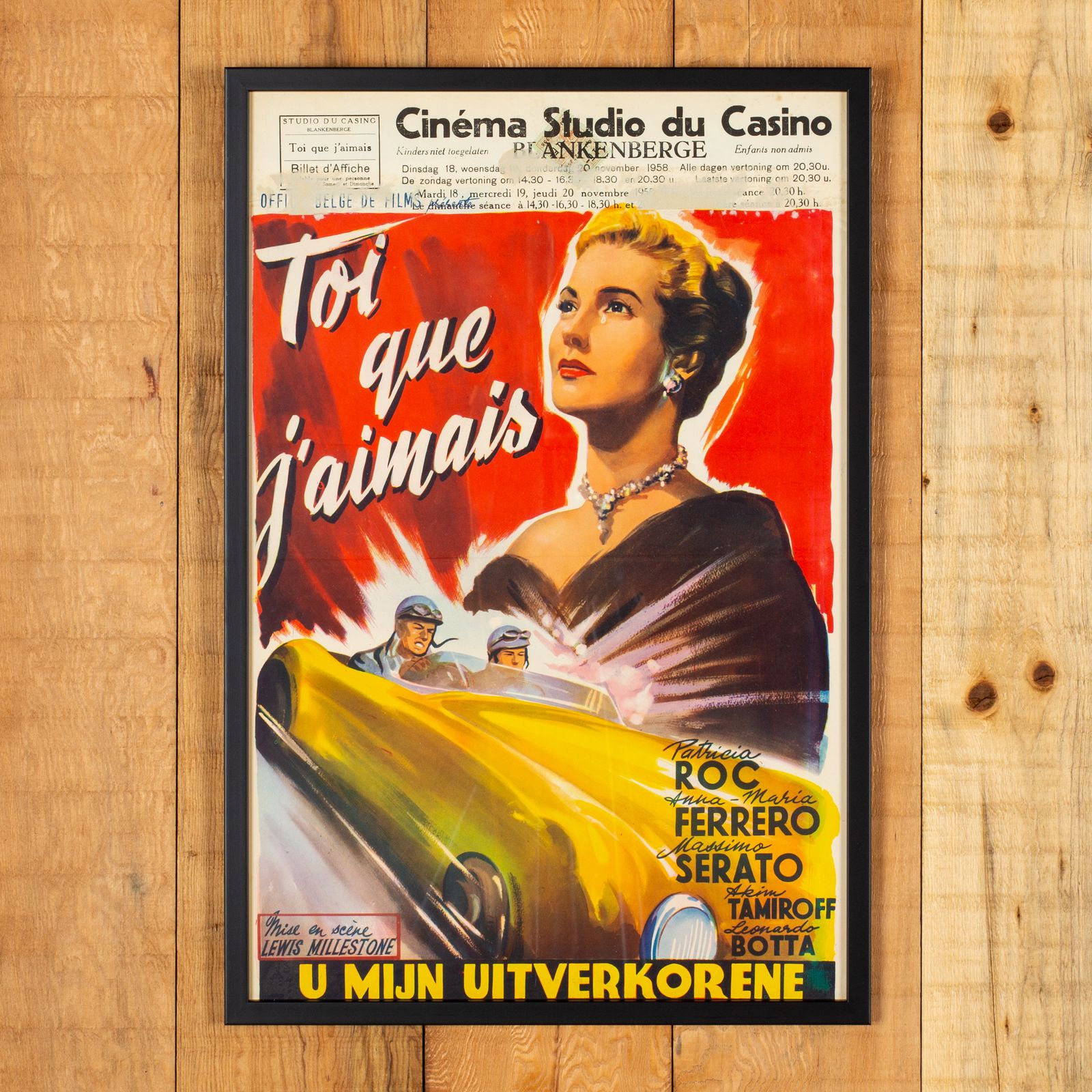 Vibrant '50s Belgian Film Poster