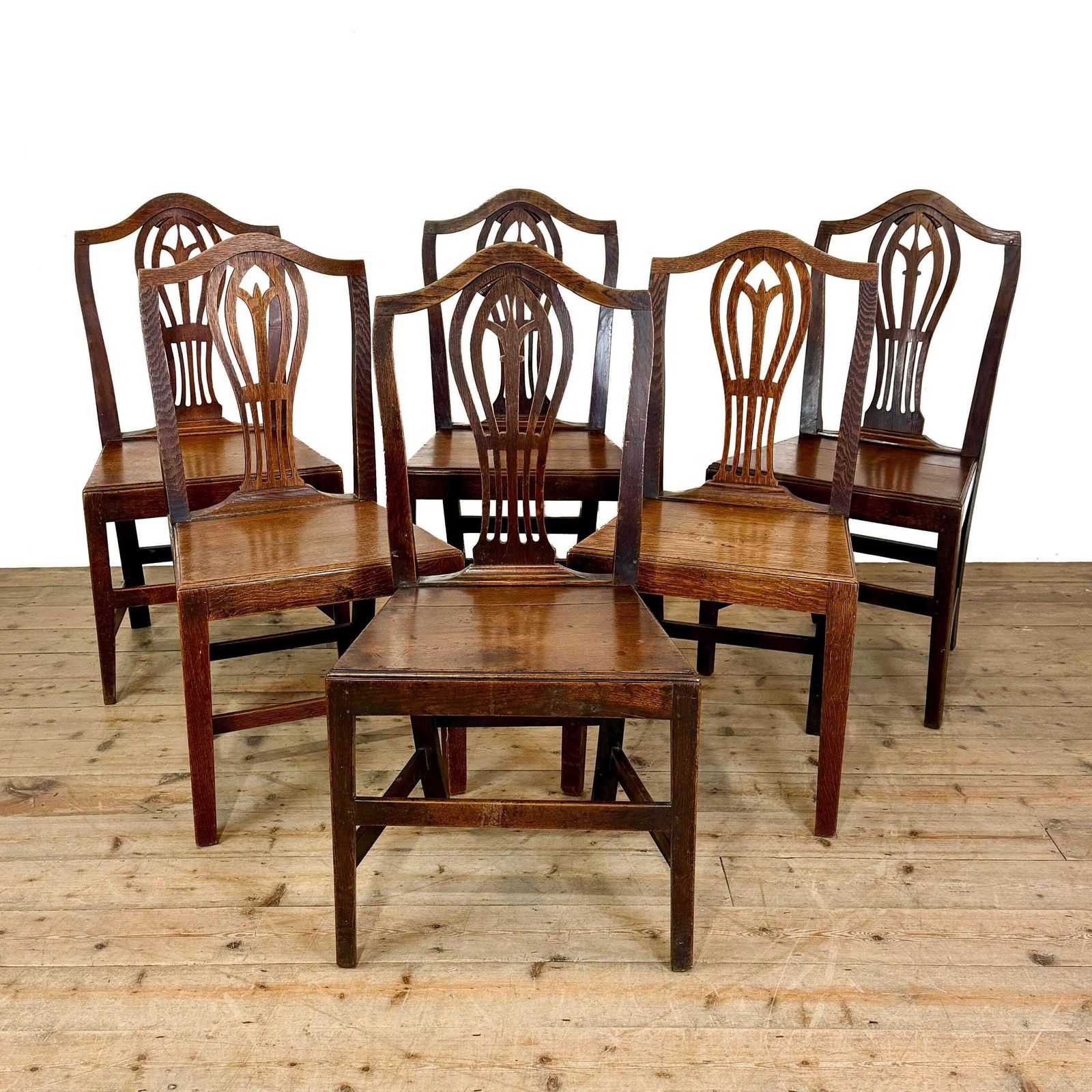 Antique Set Of Six 19th Century Oak Dining Chairs | Set Of Chairs | Antique Chairs | Dining Chairs | Kitchen Chairs