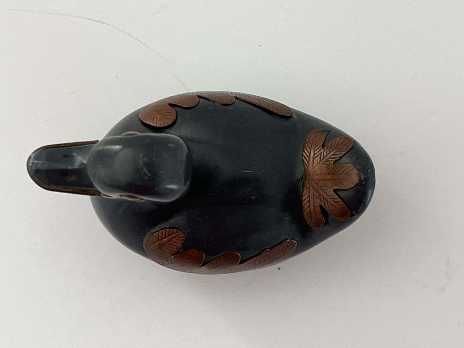 Tinnen en koperen snuisterdoosje, Hong Kong, mid-century, ca. jaren 1950 photo Woonaccessoires