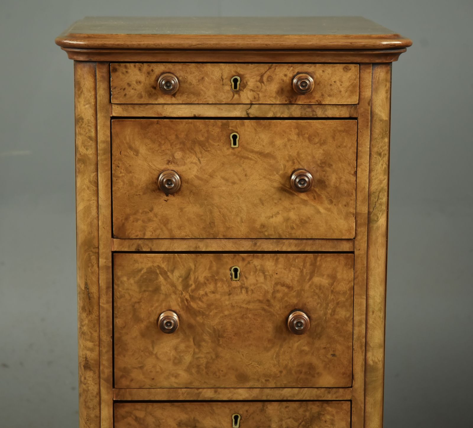 Pair Of Victorian Burr Walnut Bedside Chests Of Drawers photo buy