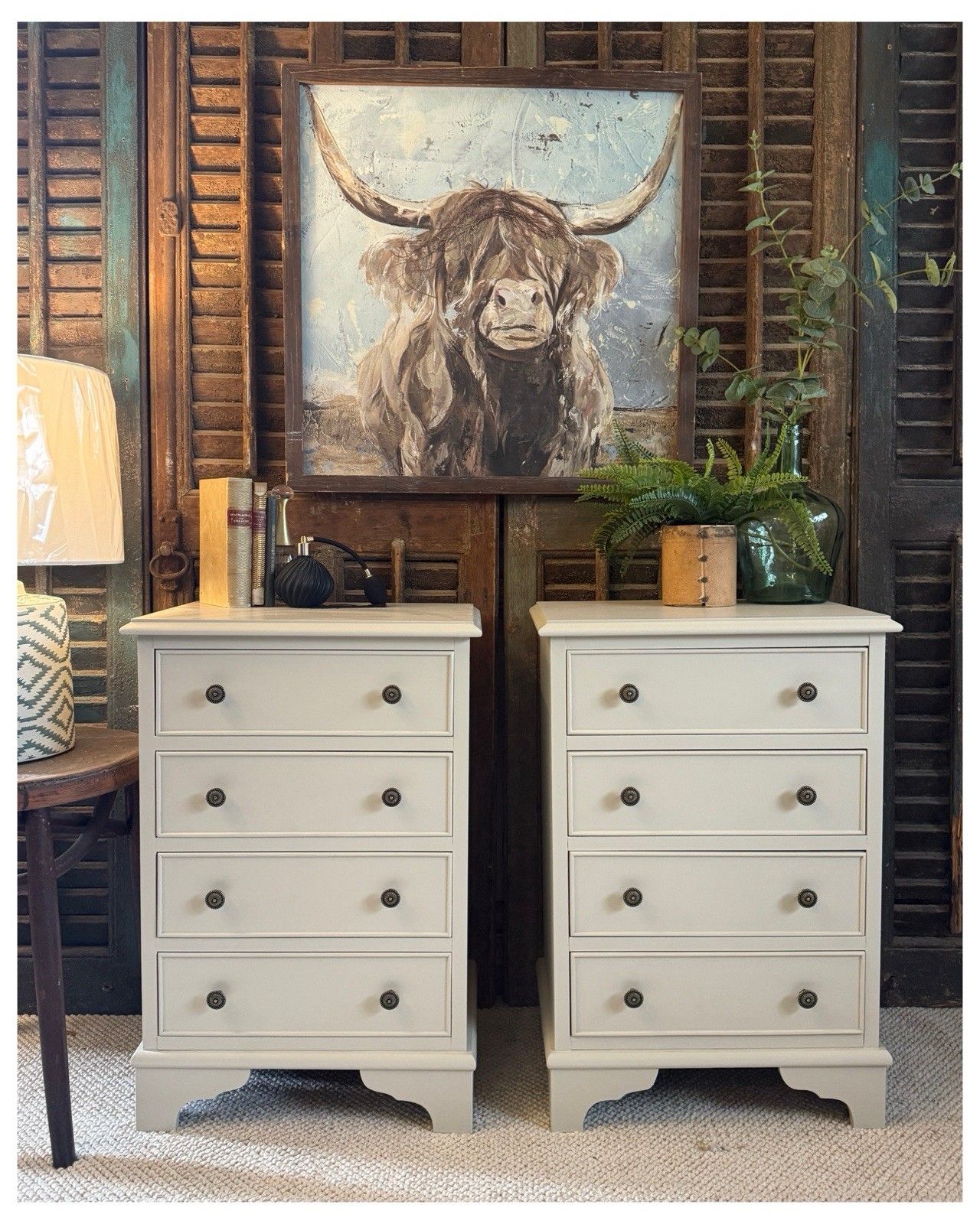 Antique Pair Of Bedside Tables, Bedside Chests, In Portland Stone