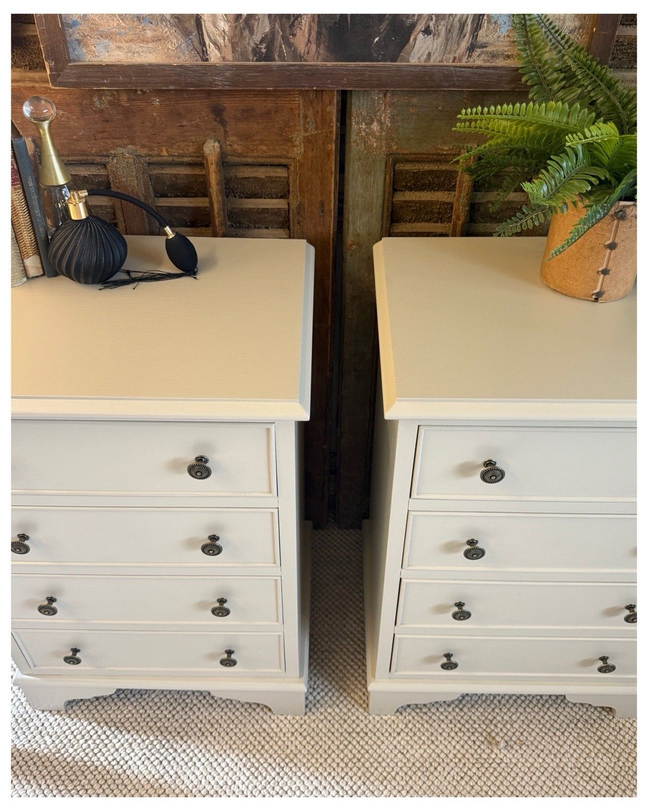Antique Pair Of Bedside Tables, Bedside Chests, In Portland Stone photo 440.0
