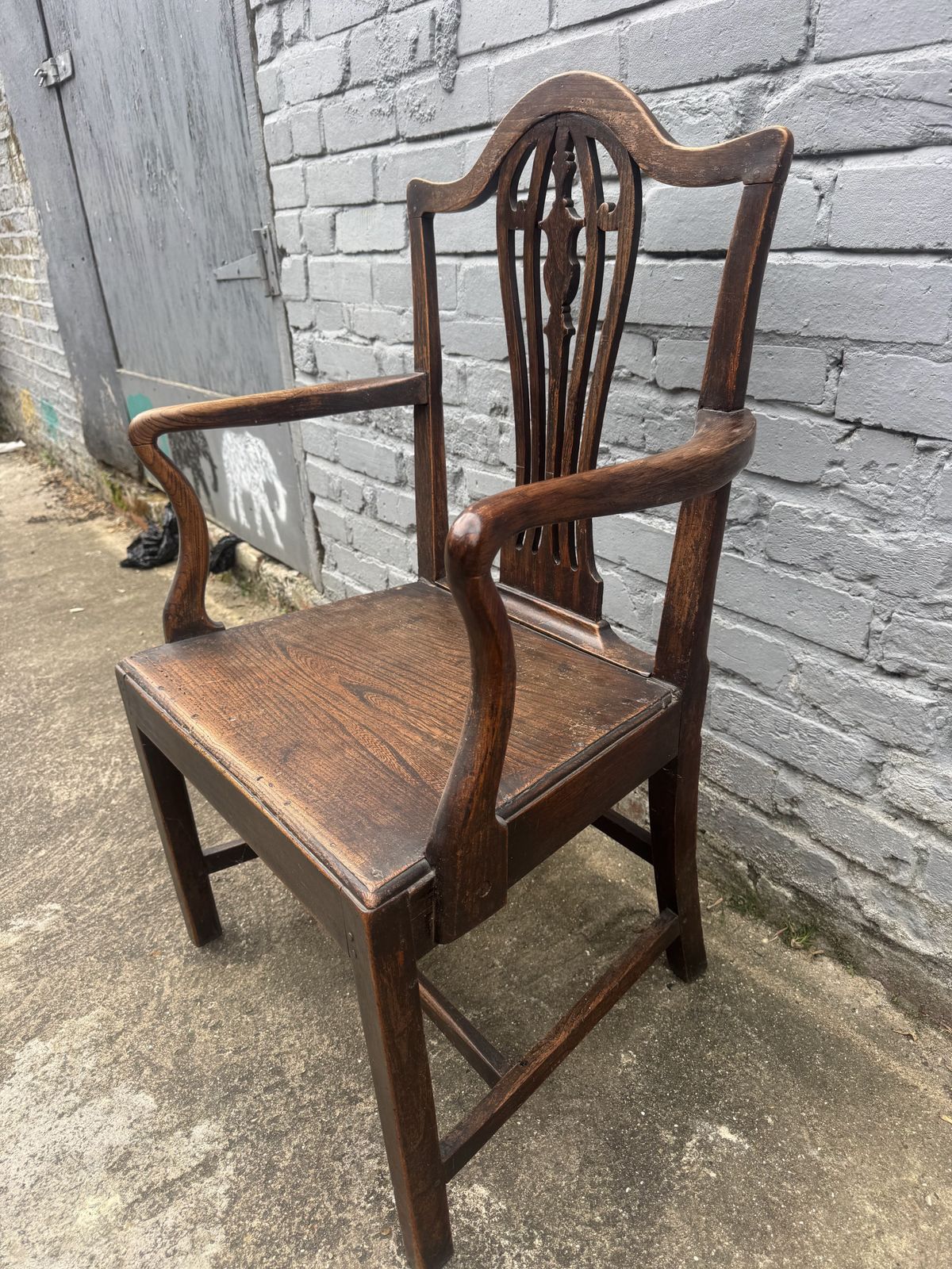 18th Century Mahogany Country Chippendale Elbow Chair photo for sale