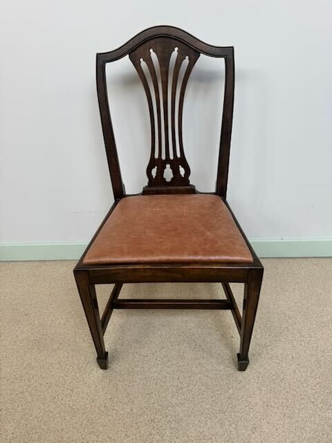 Reproduction Hepplewhite Dining Chairs X 5 And 1 Carver photo Furniture